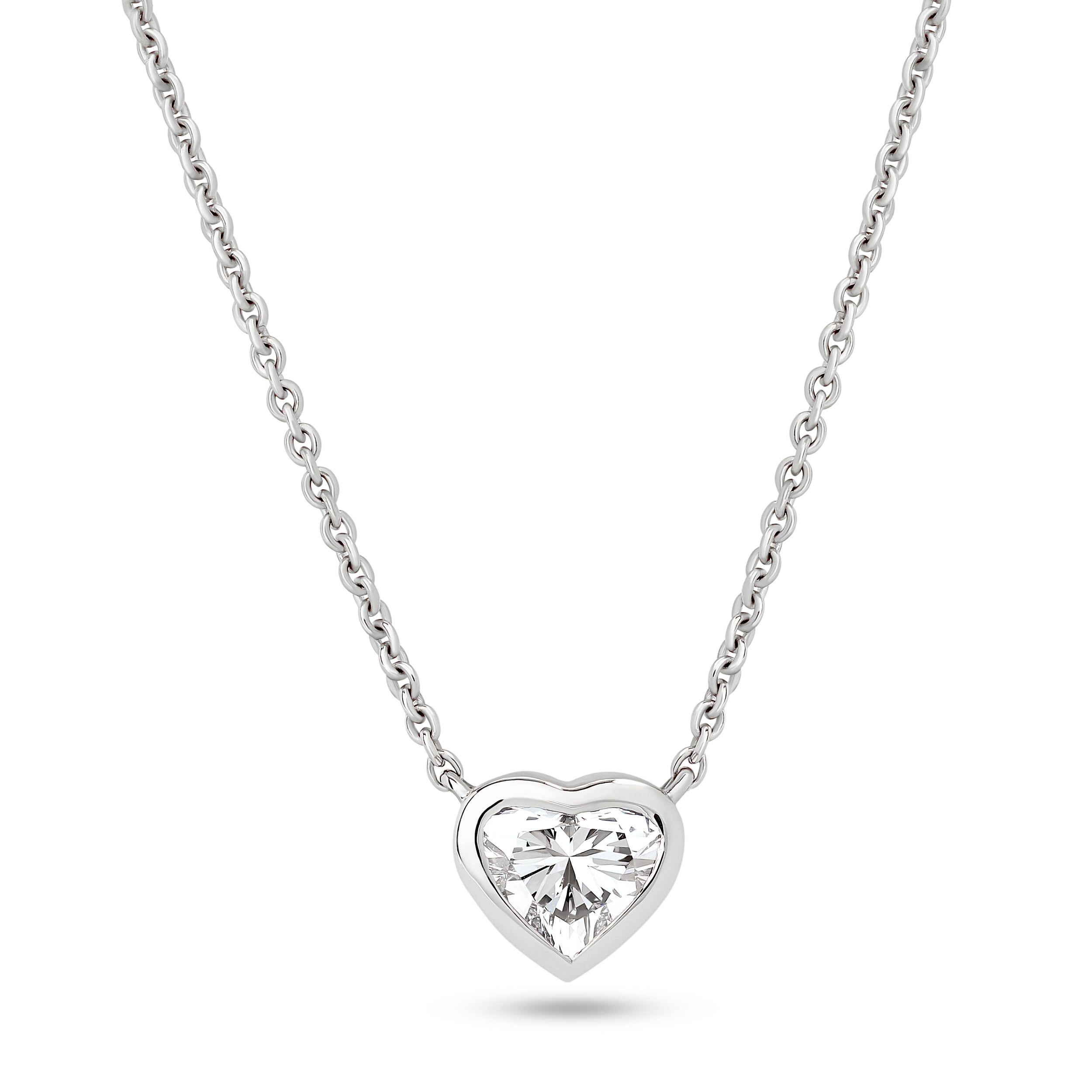 One Carat Bezel Heart