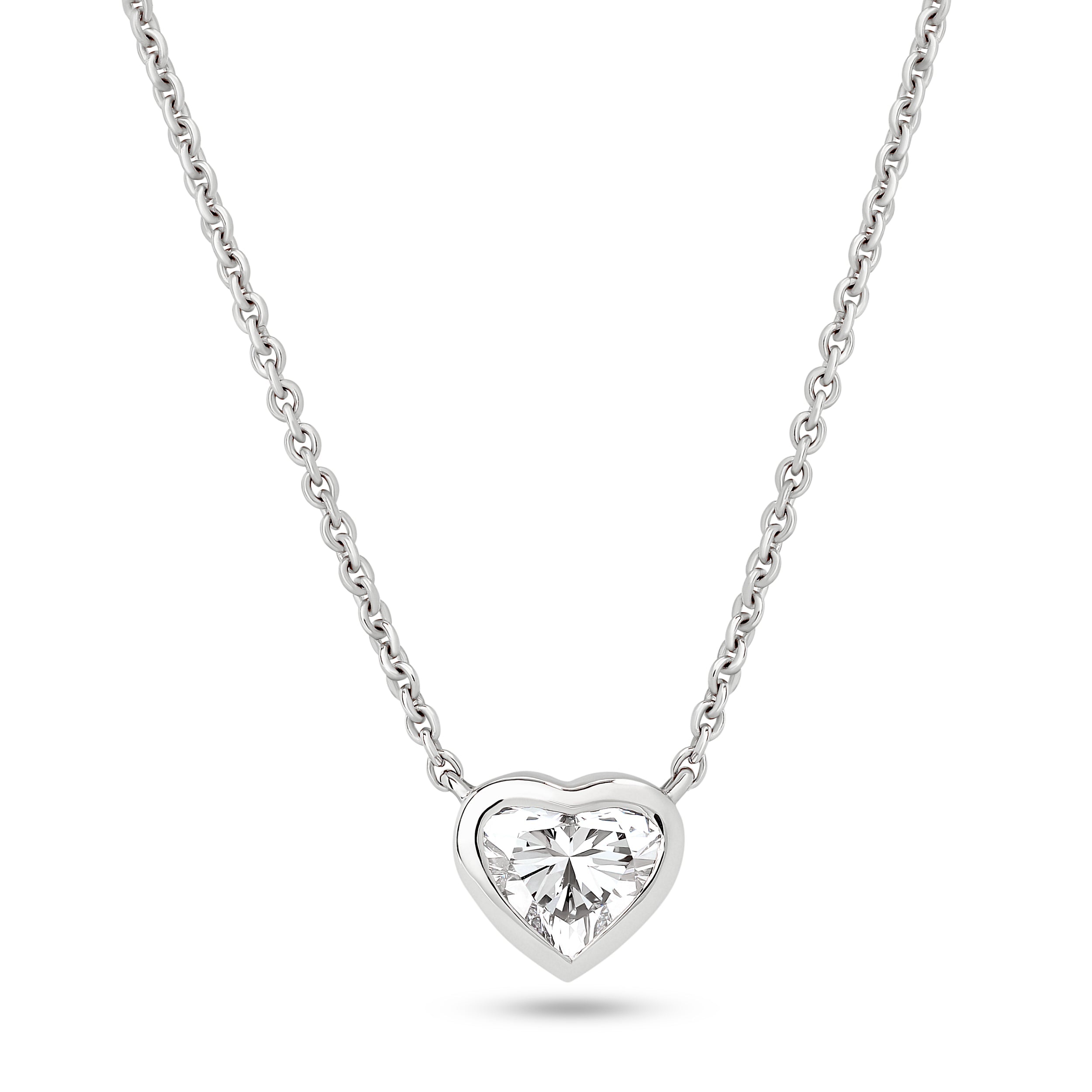 One Carat Bezel Heart