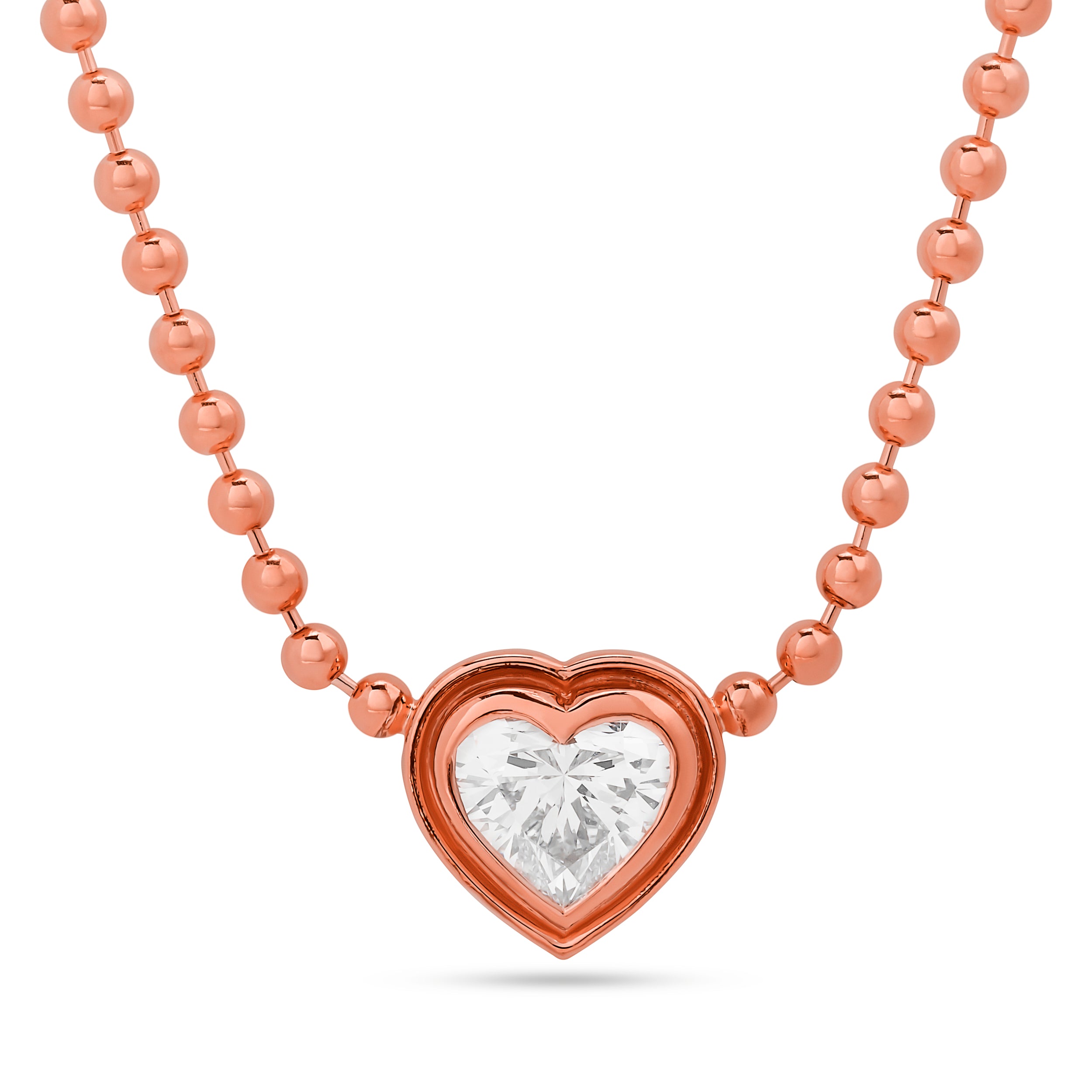 Audrey Heart Double Bezel Necklace