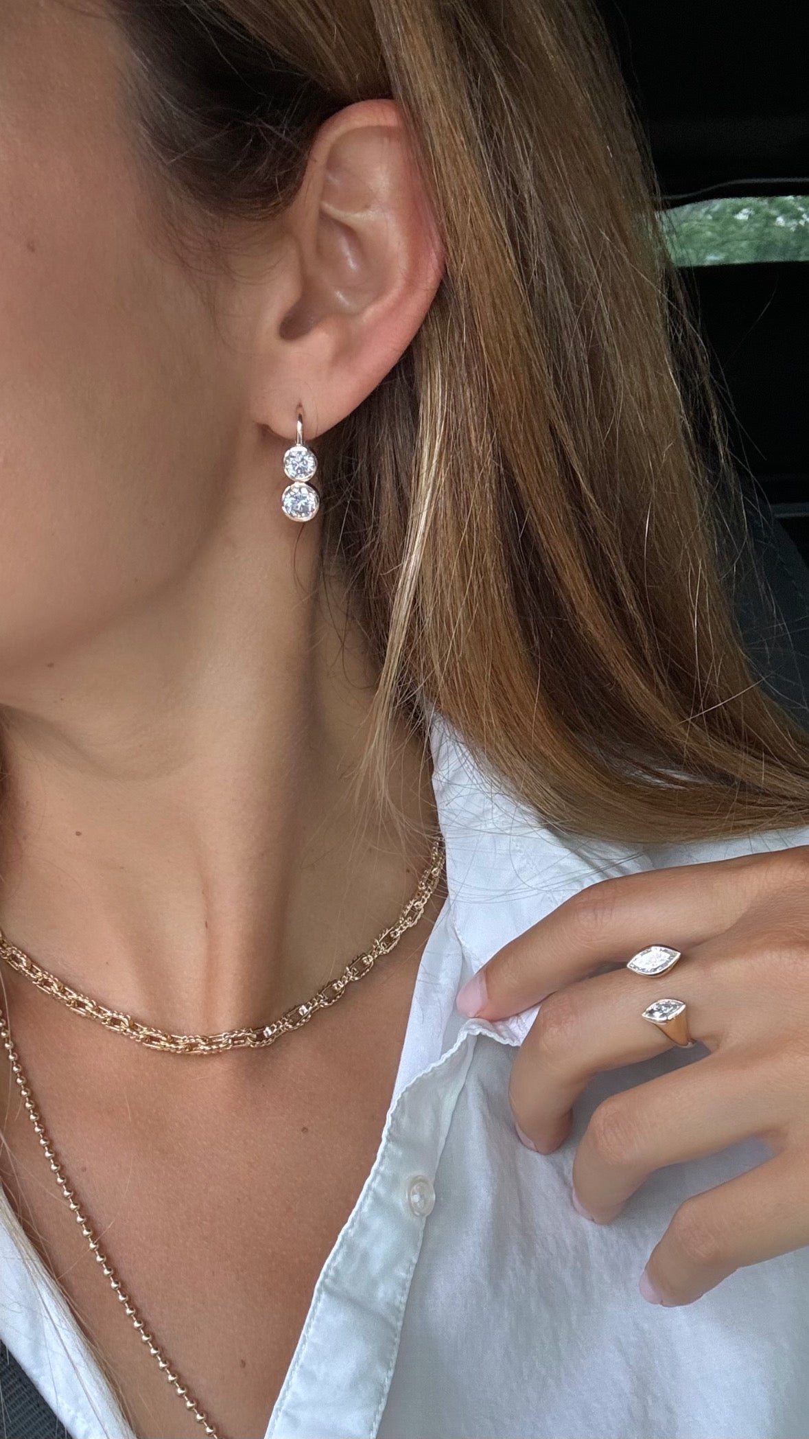 Greta Double Barrel Earrings