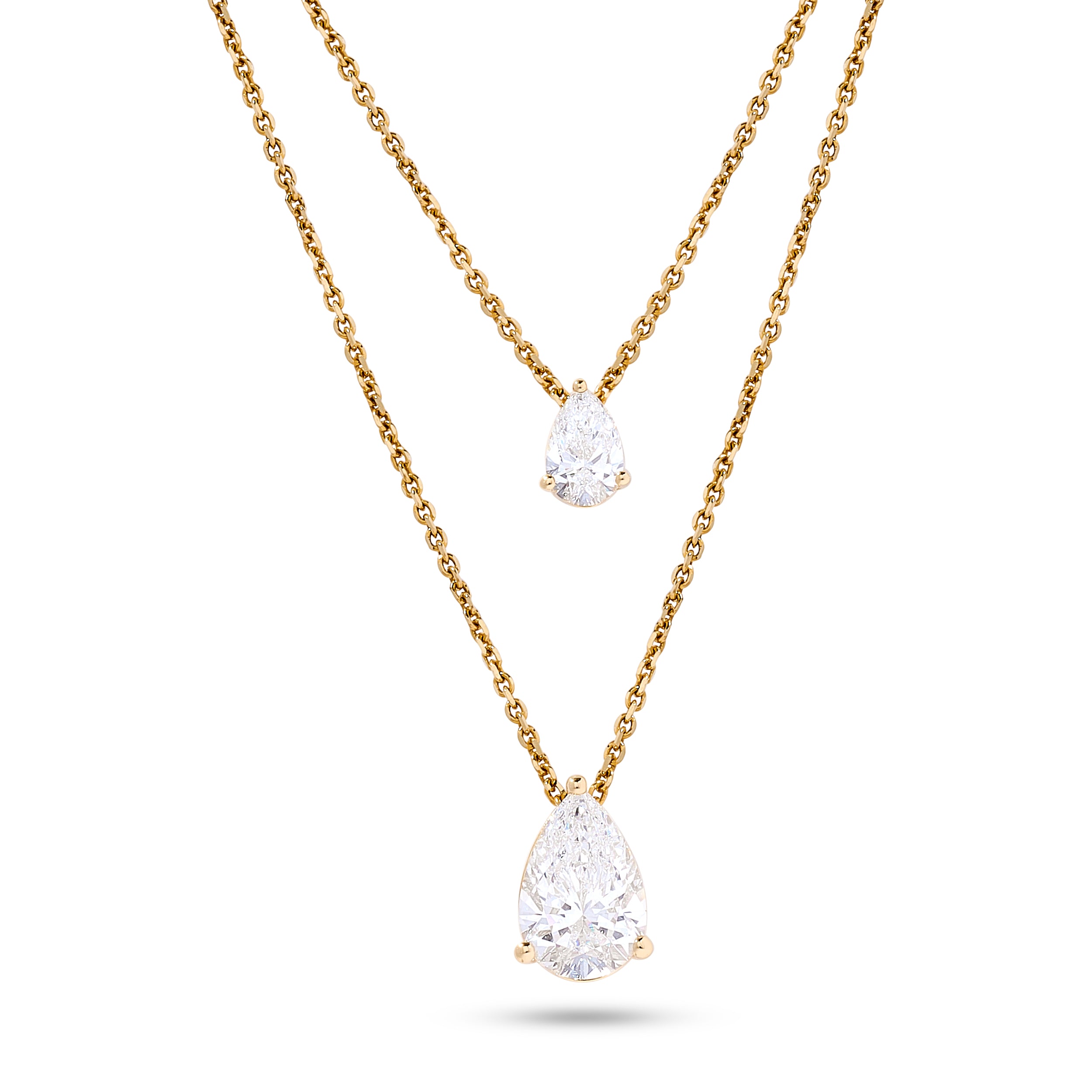 Parallel Pear Necklace