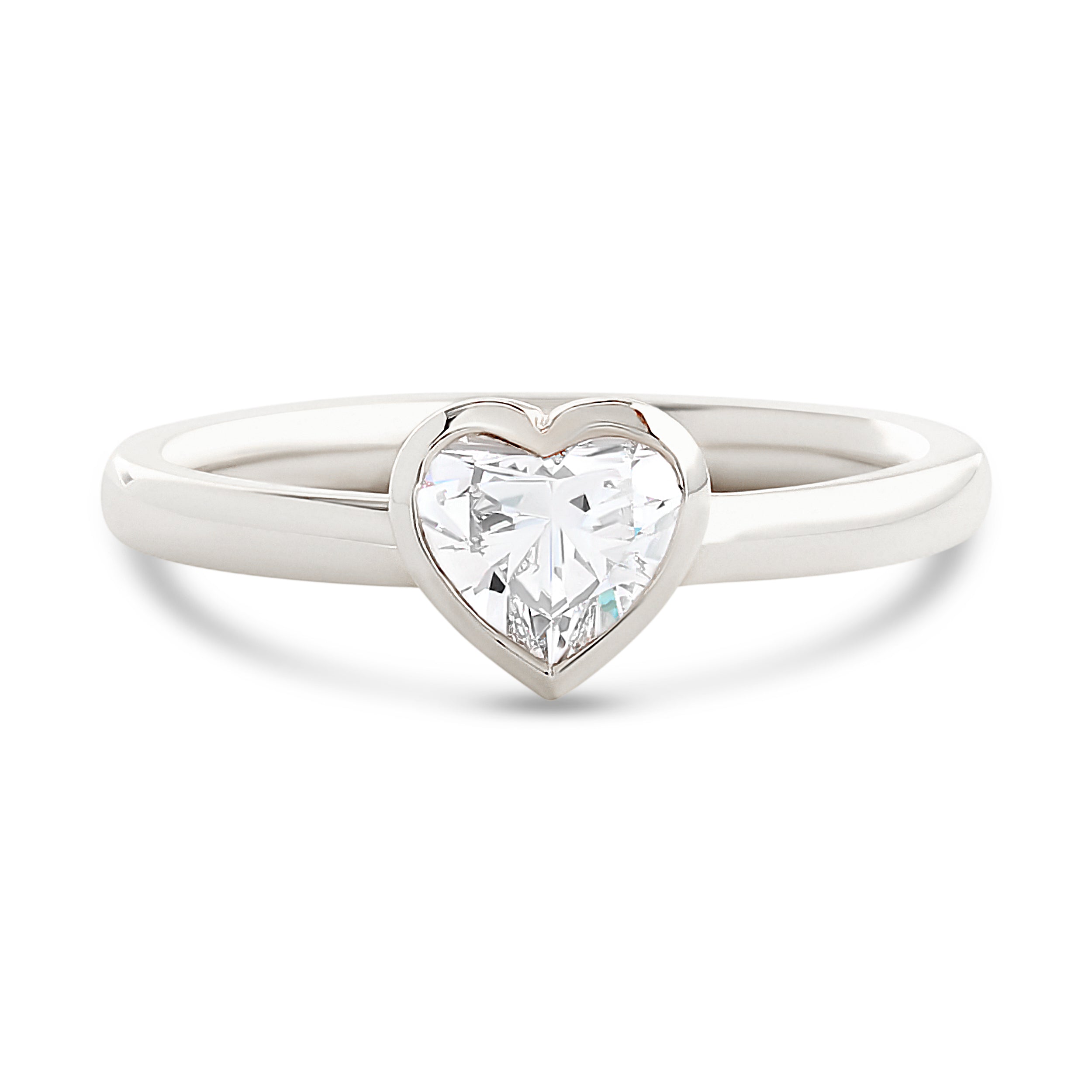 Bezel Heart Ring